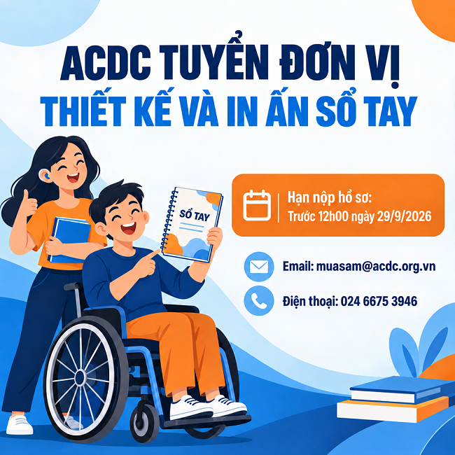 Tuyển đơn vị thiết kế và in ấn Sổ tay hướng dẫn tự chăm sóc sức khỏe tâm thần cho người khuyết tật và thành viên gia đình